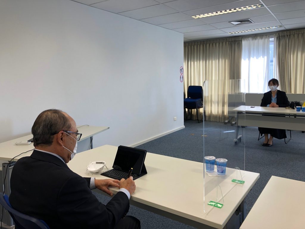 2021年8月10日 在サンパウロ日本国総領事館の小室首席領事が会議所を訪問