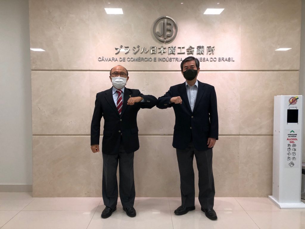 2021年9月23日 ニッケイ新聞の蛯原社長が会議所を訪問