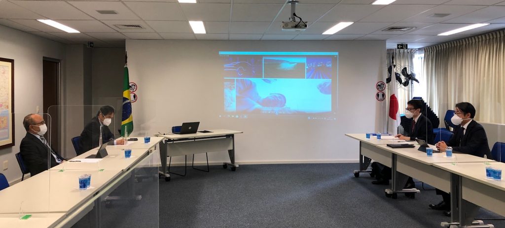 2021年11月3日 中野在伯大公使が会議所を対面訪問　