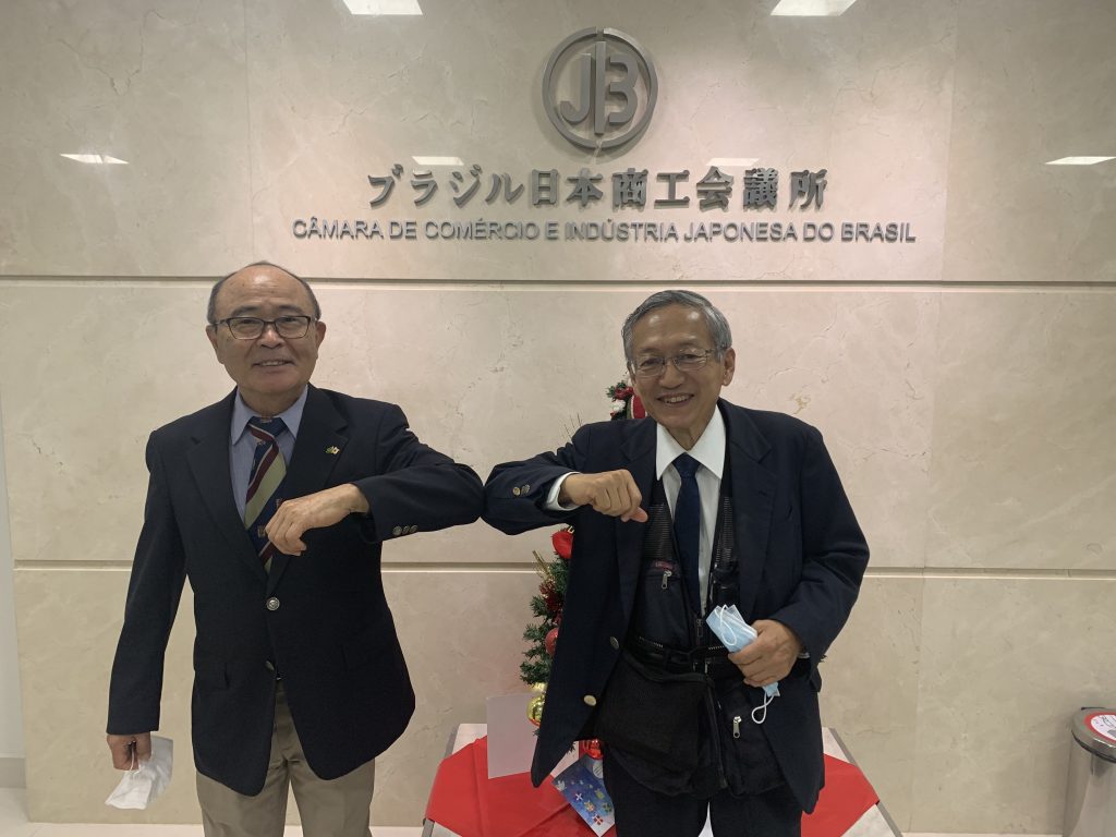 ブラジル日報大浦氏が会議所を訪問  2021年12月17日